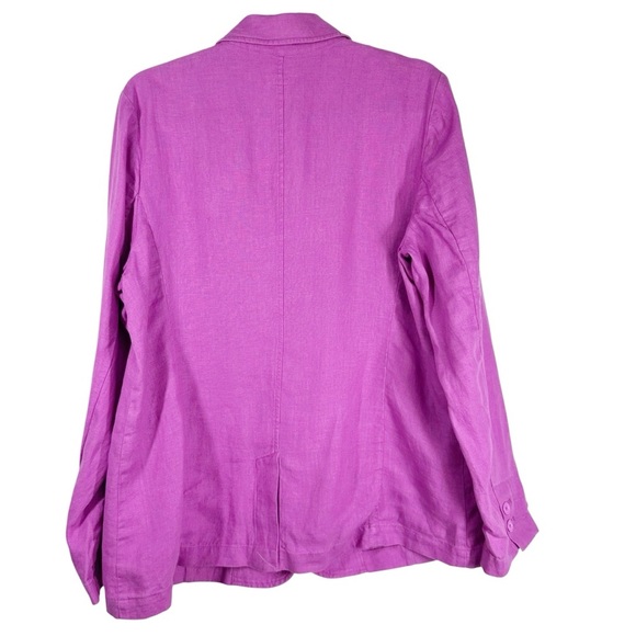 J.JILL Love Linen Wild Orchid Purple tank and Blazer Jacket Medium - Picture 8 of 14